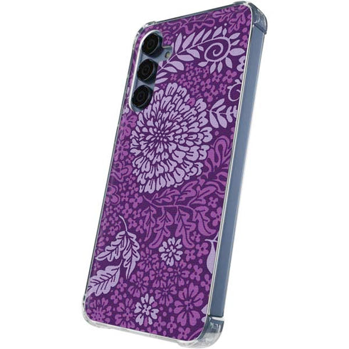 Radiant Orchid Floral Galaxy A35 5G Clear Case