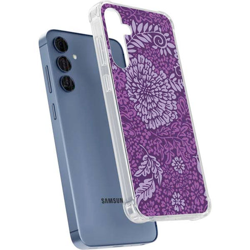 Radiant Orchid Floral Galaxy A35 5G Clear Case