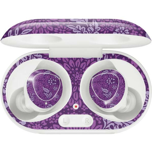 Radiant Orchid Floral Galaxy Buds Plus Skin