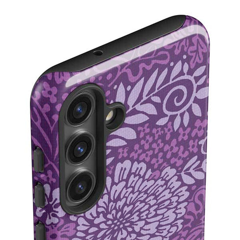 Radiant Orchid Floral Galaxy S25 Plus Impact Case
