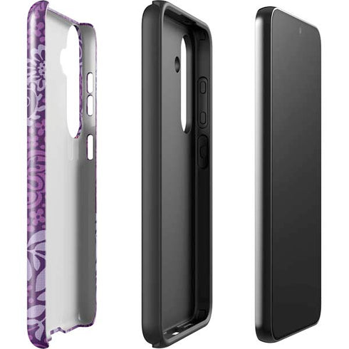 Radiant Orchid Floral Galaxy S25 Plus Impact Case