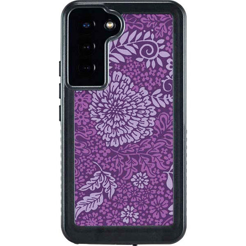 Radiant Orchid Floral Galaxy S24 Plus Waterproof Case