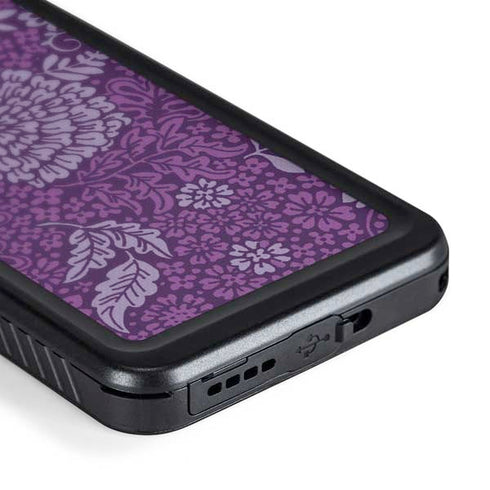 Radiant Orchid Floral Galaxy S24 Plus Waterproof Case