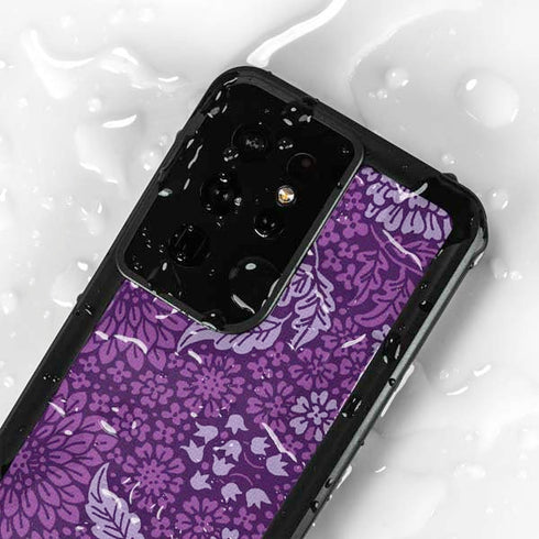 Radiant Orchid Floral Galaxy S24 Ultra Waterproof Case