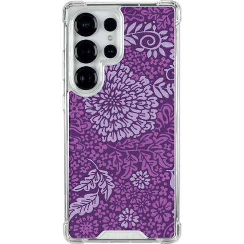 Radiant Orchid Floral Galaxy S25 Ultra Clear Case