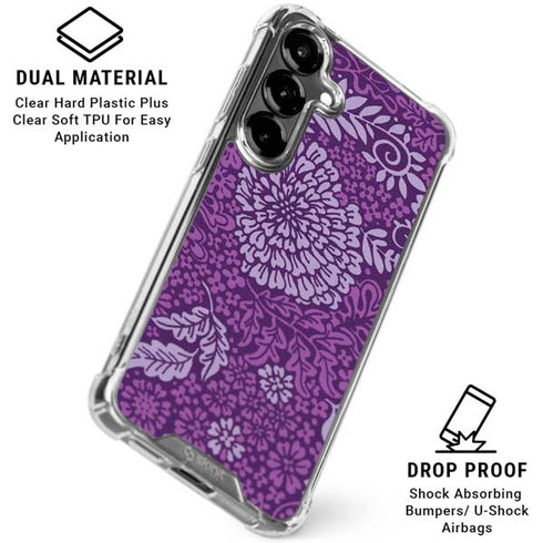 Radiant Orchid Floral Galaxy S26 Clear Case