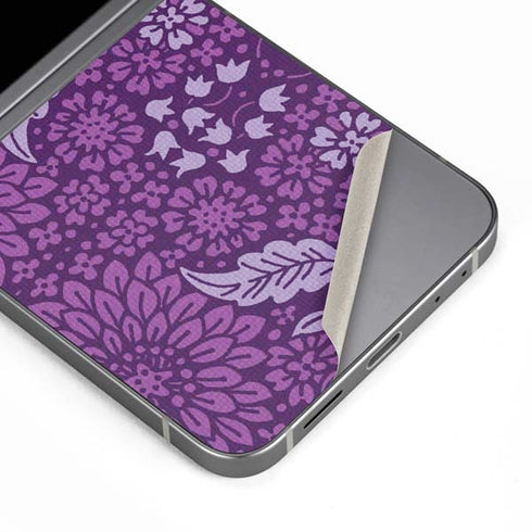 Radiant Orchid Floral Galaxy Z Flip6 Skin