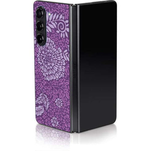 Radiant Orchid Floral Galaxy Z Fold5 5G Skin