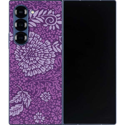 Radiant Orchid Floral Galaxy Z Fold6 Skin
