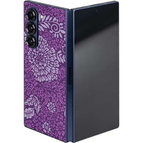Radiant Orchid Floral Galaxy Z Fold6 Skin