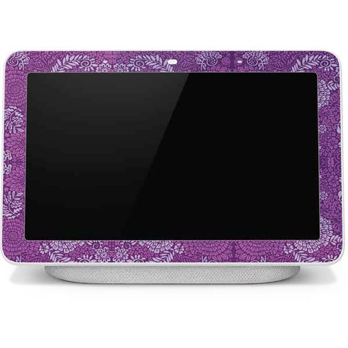 Radiant Orchid Floral Google Home Hub Skin