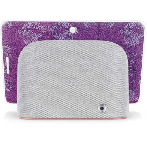 Radiant Orchid Floral Google Home Hub Skin