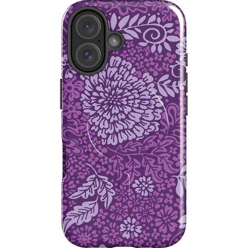 Radiant Orchid Floral iPhone 16 Magsafe Impact Case