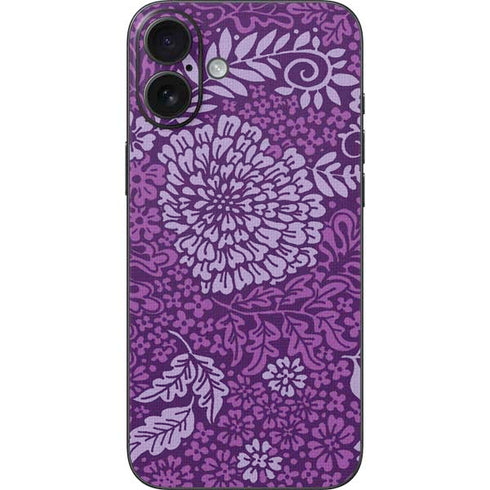 Radiant Orchid Floral iPhone 16 Plus Skin