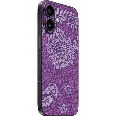 Radiant Orchid Floral iPhone 16 Plus Skin