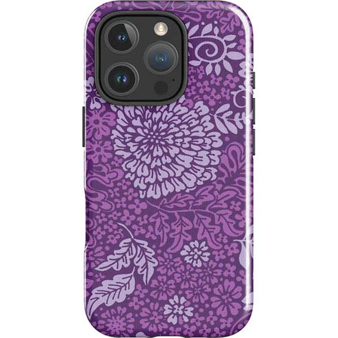 Radiant Orchid Floral iPhone 16 Pro Impact Case