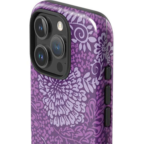 Radiant Orchid Floral iPhone 16 Pro Impact Case