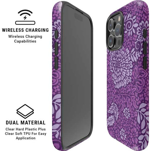 Radiant Orchid Floral iPhone 16 Pro Magsafe Impact Case
