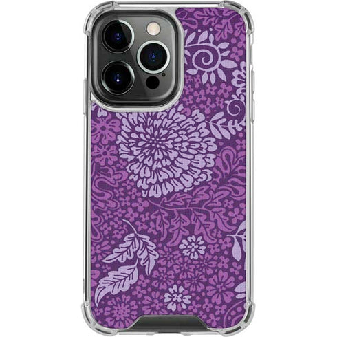Radiant Orchid Floral iPhone 16 Pro Max Clear Case