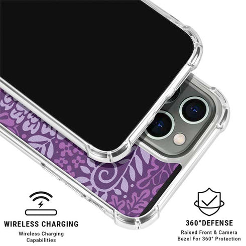 Radiant Orchid Floral iPhone 16 Pro Max Clear Case