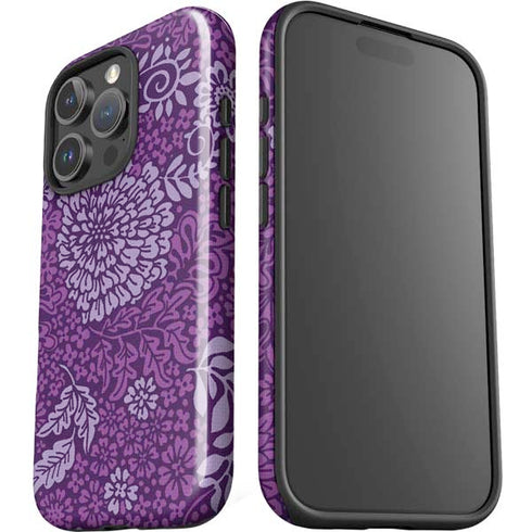 Radiant Orchid Floral iPhone 16 Pro Max Impact Case