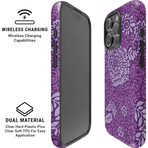Radiant Orchid Floral iPhone 16 Pro Max Magsafe Impact Case