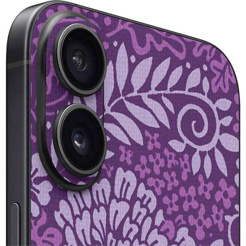 Radiant Orchid Floral iPhone 16 Skin