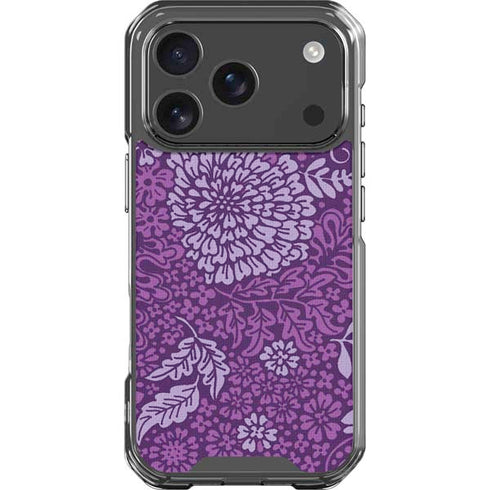Radiant Orchid Floral iPhone 18 Pro Clear Case