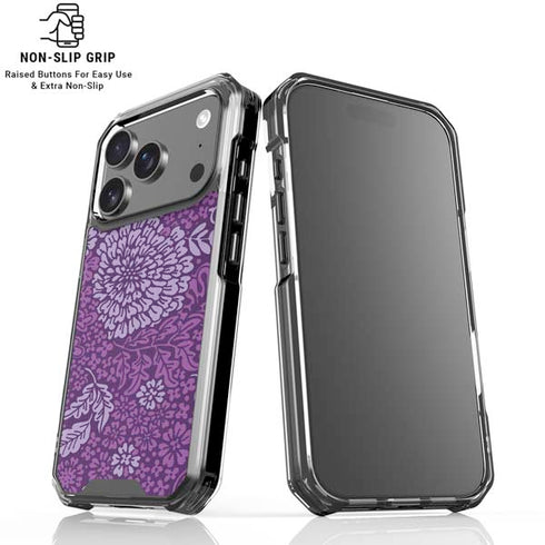 Radiant Orchid Floral iPhone 18 Pro Clear Case