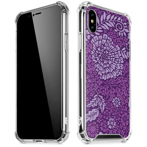 Radiant Orchid Floral iPhone X/XS Clear Case