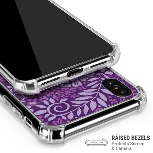 Radiant Orchid Floral iPhone X/XS Clear Case