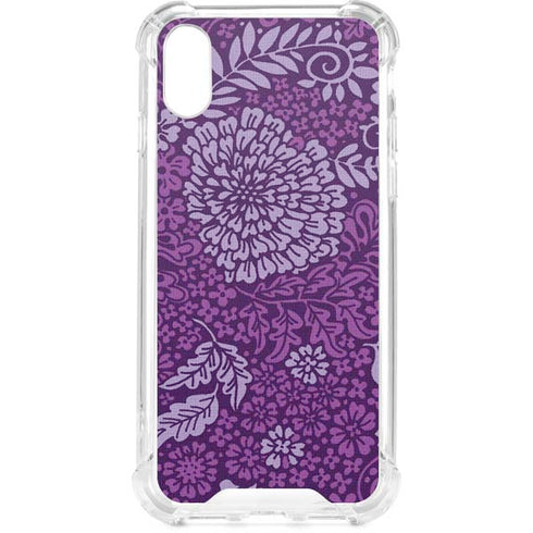 Radiant Orchid Floral iPhone XS Clear Case