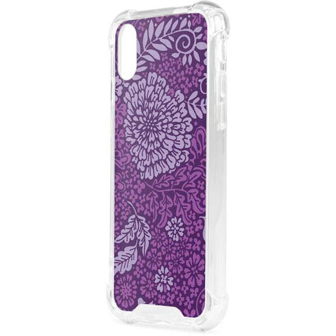 Radiant Orchid Floral iPhone XS Clear Case