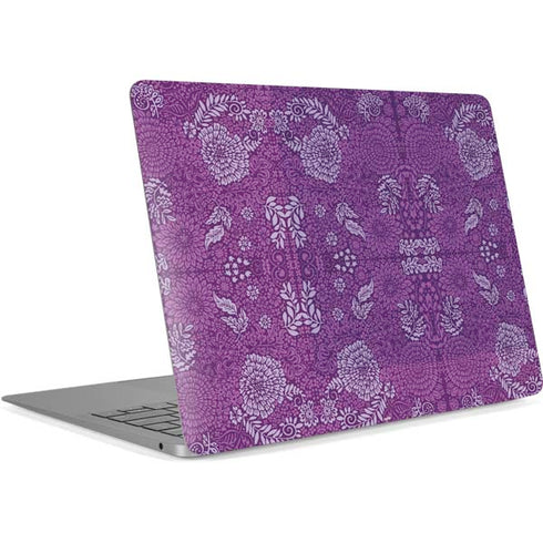 Radiant Orchid Floral Apple MacBook Air Skin