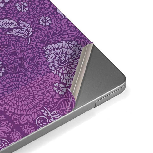 Radiant Orchid Floral Apple MacBook Pro 14-inch Skin