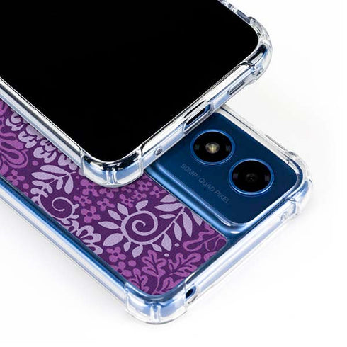 Radiant Orchid Floral Moto G 5G (2024) Clear Case