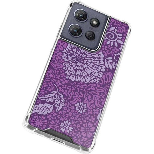 Radiant Orchid Floral Moto G Play 5G (2025) Clear Case