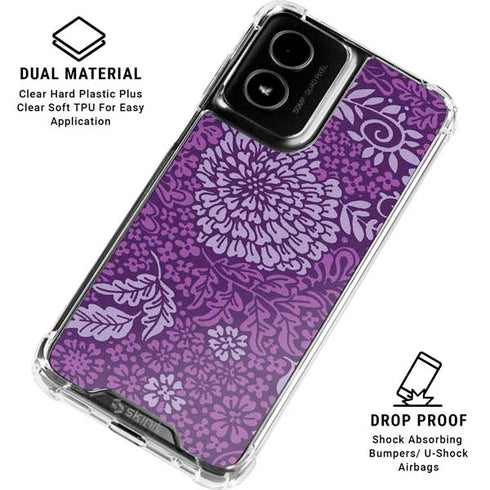 Radiant Orchid Floral Moto G Power 5G (2024) Clear Case