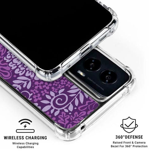 Radiant Orchid Floral Moto G Power 5G (2024) Clear Case