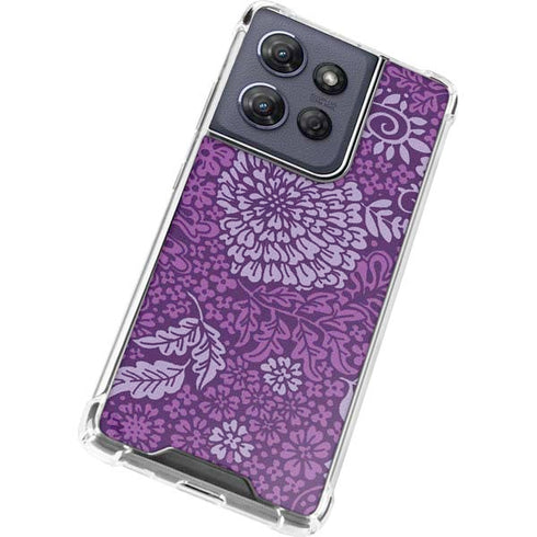 Radiant Orchid Floral Moto G Stylus 5G (2025) Clear Case