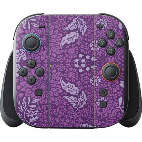 Radiant Orchid Floral Nintendo Switch 2 (2025) with Joy-Con Skin