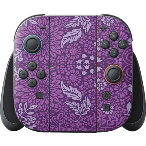 Radiant Orchid Floral Nintendo Skins