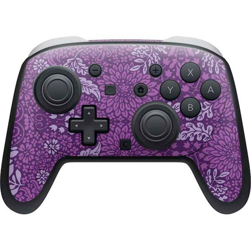 Radiant Orchid Floral Nintendo Switch 2 (2025) Pro Controller Skin