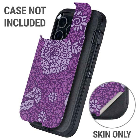 Radiant Orchid Floral Otterbox Defender iPhone Skin