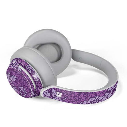 Radiant Orchid Floral Surface Headphones Skin