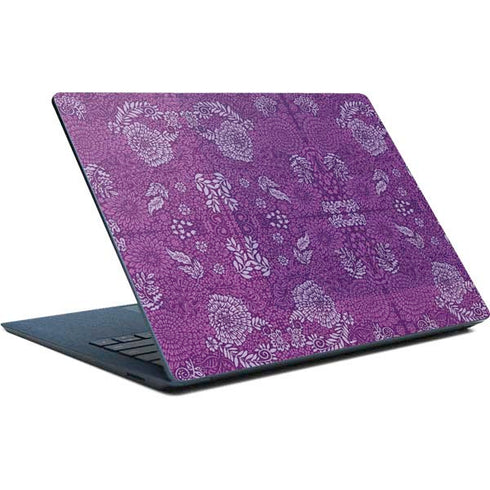 Radiant Orchid Floral Surface Laptop Skin