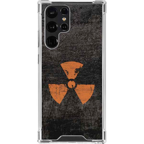 Radioactivity Black Galaxy S23 Ultra Clear Case