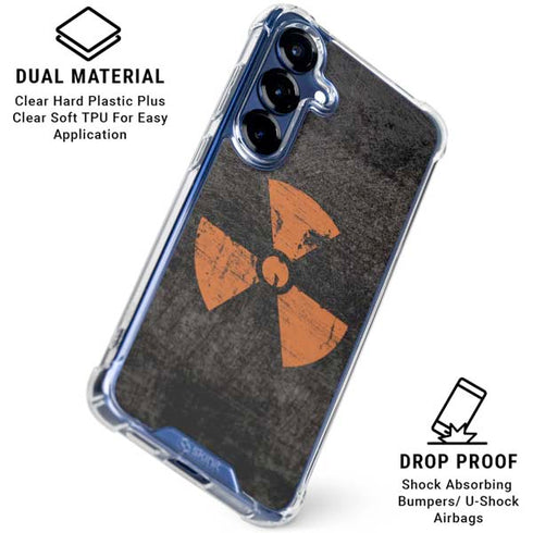 Radioactivity Black Galaxy S25 Clear Case