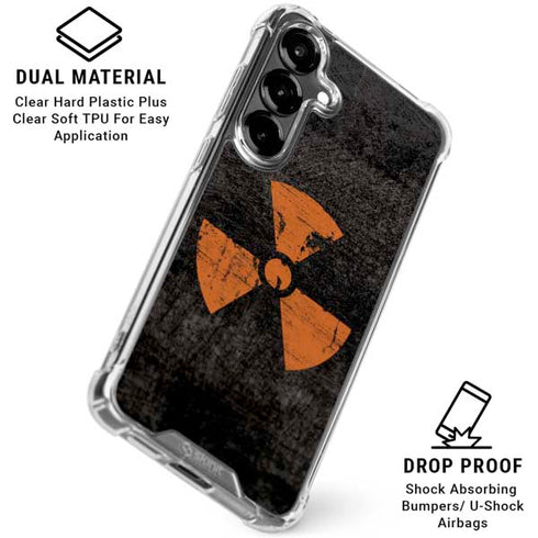 Radioactivity Black Galaxy S26 Plus Clear Case
