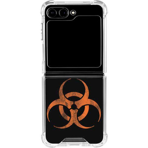 Radioactivity Black Galaxy Z Flip6 Clear Case
